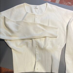 Wilfred Cream Button-Up Cardigan